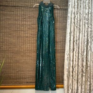 Laurence Kazar New York Size Small Vintage Teal Mermaid Dress